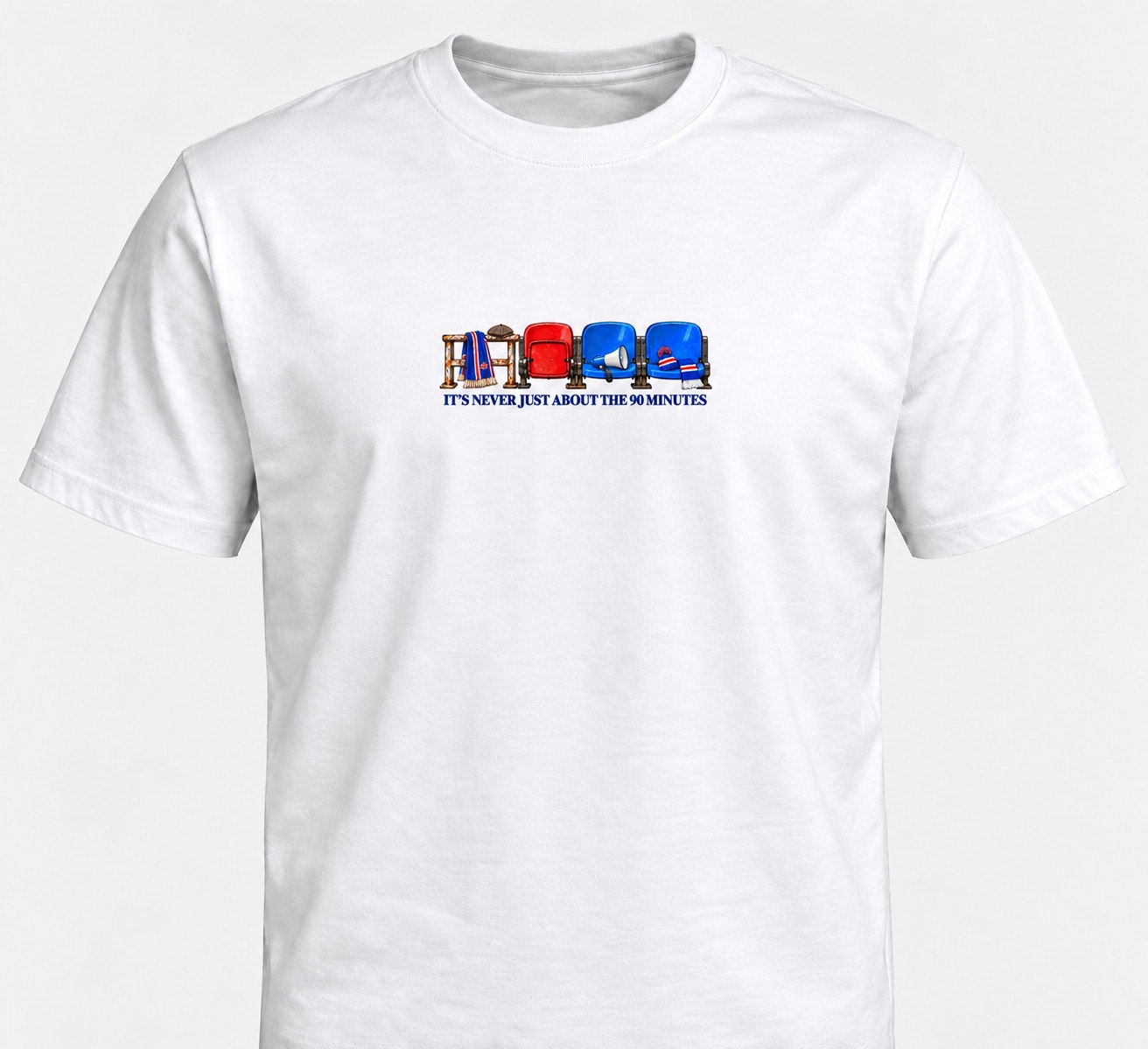 White T-shirt with the Generational Seats graphic centred on the chest.